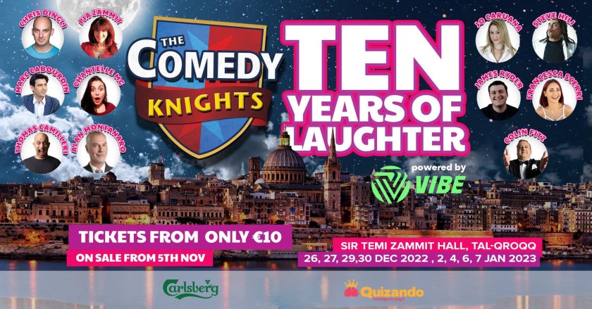 The Comedy Knights: Ten Years of Laughter in Malta, Theatre Malta, 26.12.2022 -  8.01.2023