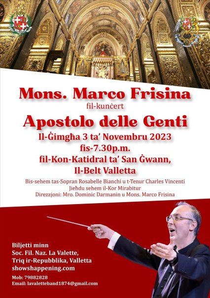 Mons. Marco Frisina fil-Kunċert Apostolo delle Genti in Malta, Theatre Malta,  3.11.2023 -  3.11.2023
