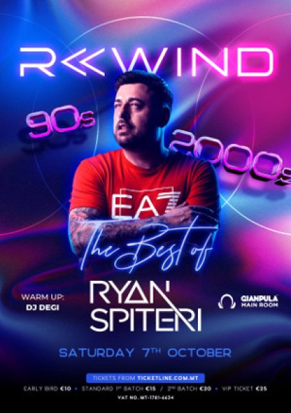 Rewind - The best of Ryan Spiteri in Malta, Music Malta,  7.10.2023 -  7.10.2023