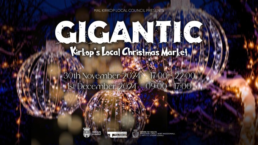 Gigantic Kirkop's Local Christmas Market in Malta, Christmas & New Year Malta, 30.11.2024 -  1.12.2024